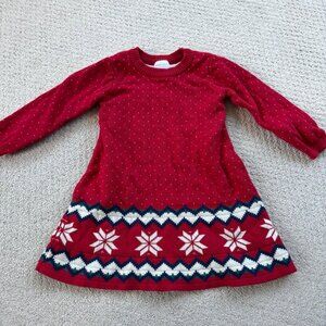 Hanna Andersson holiday red sweater dress